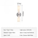 Axyaa Copper Wall Lamp for Living Room, Hallway, Bedroom - Minimalist Light Luxury