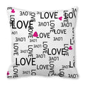 Heart Print Pillowcase for Home Decor by Axyaa - Love Cushion Cover