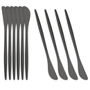 Axyaa Black Gold Butter Knife Set of 10 - Cheese Spreader Set