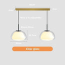 Axyaa Nordic Glass Chandelier Pendant Light Double Layer E27 Restaurant Kitchen Lighting
