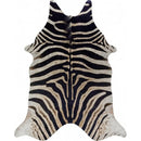 Axyaa Cow Print Faux Hide Rug: Zebra Design Durable Carpet for Home Decor