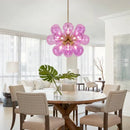 Axyaa Designer Glass Chandelier Modern LED Light Fixture for Children's Room, Living Room, Restaurant