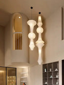 Axyaa Wabi-sabi Noguchi Chandelier Rice Paper Lamp Medieval Villa Hall