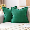 Axyaa Super Soft Corduroy Pillow Case 45x45 Throw Cushion Cover Home Decor