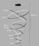 Axyaa Modern Crystal Chandelier - Elegant Staircase and Dining Room Lighting