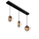 Axyaa Nordic Wood Grain LED Pendant Lamp, Modern Glass, Dining Room, Bedroom