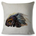 Axyaa Watercolor Animal Pillowcase - Cute Cartoon Design for Living Room Sofa