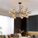 Axyaa Glass Ball LED Chandelier Pendant Lamp - Minimalist, Modern Lighting Fixtures