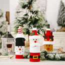 Axyaa Christmas Wine Bottle Cover Set for Festive Table Decor & Gifts