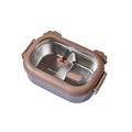 Axyaa Bear Lunch Box: Stainless Steel Portable Sealed Food Container for Kids & Office