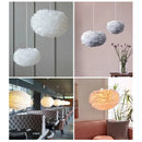 Axyaa Feather Pendant Light Chandelier for Bedroom Living Room Dining Child's Room