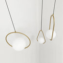 Axyaa Glass Ball Pendant Lamp: Modern Dining Room Hanging Light in Gold
