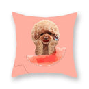 Axyaa Dog Eating Ice Cream Decorative Pillowcase 45x45cm