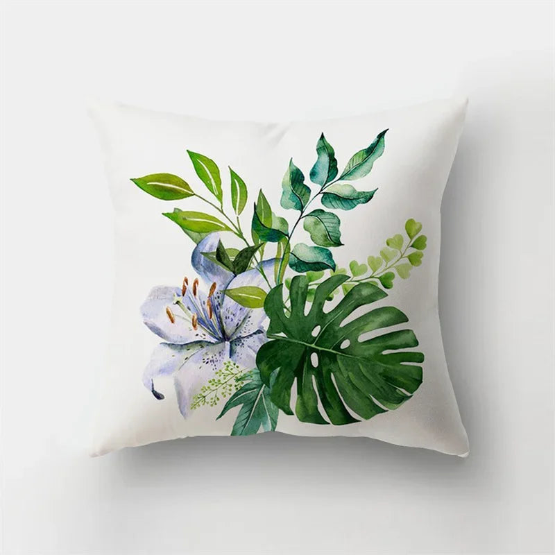 Deer Animal & Natural Leaves Cushion Cover by Axyaa - Home Decoration
