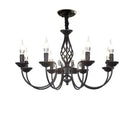 Axyaa Modern Black Iron Chandelier for Living, Dining, and Bedroom