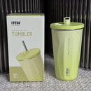 Axyaa Insulated Cold Cup with Diamond-Shaped Straw for Portable Ice Cream Water.