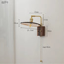 Axyaa Walnut Medieval Wall Lamp for Bedroom, Study, Living Room, Bathroom & Dining Area