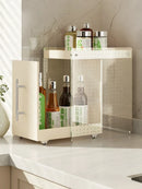 Axyaa Pull-out Spice Rack Holder Corner Storage Stand Shelf Organize Bottles