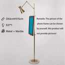 Axyaa Modern Metal Marble LED Floor Lamp for Bedroom Study Cafe Decor