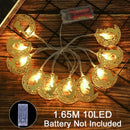 Axyaa Moon Star LED String Lights Eid Ramadan Home Decoration Party Supplies