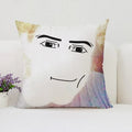 Axyaa Man Face Print Plush Cushion Cover 50x50cm