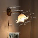 Axyaa Nordic Copper LED Wall Light Fixture: Modern Interior Lamp for Bedroom, Bathroom, Balcony