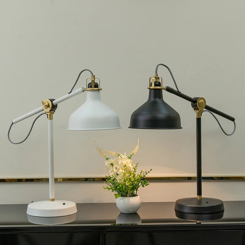 Axyaa Long Arm Iron Floor Lamp for Modern Living Room, Bedroom, and Study