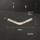 Axyaa Marble Collection LED Hanging Chandelier - Trendy Large Suspended Luminaire