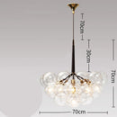 Axyaa Nordic Glass LED Chandelier | Starry Design for Home Decor | Ceiling Light