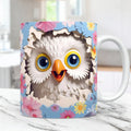 Axyaa Ceramic Owl Coffee Mug 11oz - Cute Owl Design Tea Cup