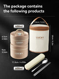 Axyaa Stainless Steel Lunch Box Set with Insulated Bag, Thermal Food Container