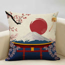 Axyaa Mount Fuji Retro Cushion Cover 45x45cm