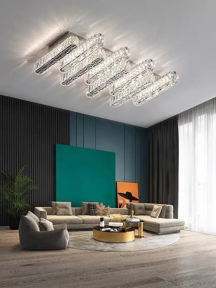 Axyaa Crystal Ceiling Chandelier Light for Home Decor Lighting