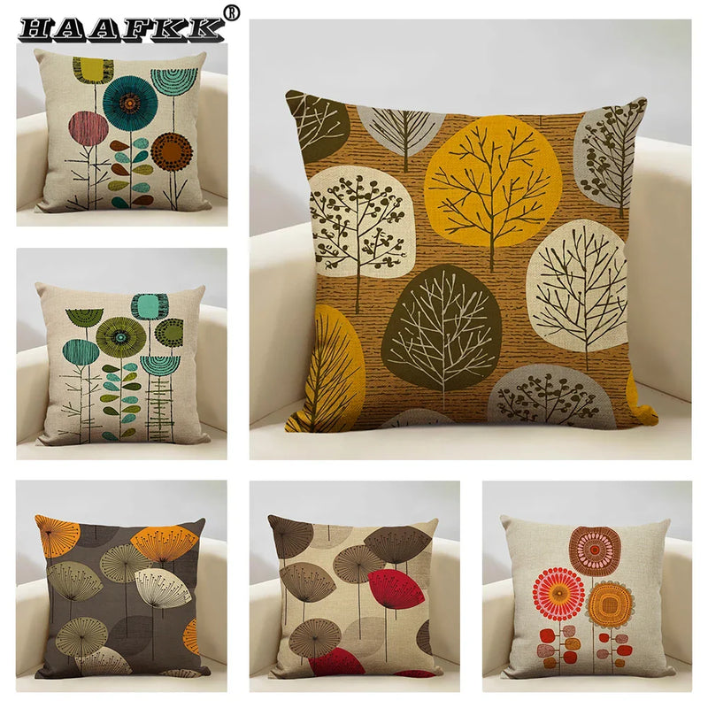Nordic Style Cotton Tree Of Love Throw Pillow Cover 45x45CM Square Axyaa Brand