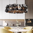 Axyaa Irregular Iron Chandelier Modern Light Luxury for Home Decoration