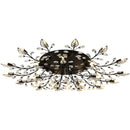 Axyaa Modern Crystal Ceiling Chandelier LED Fixture for Living Room Bedroom Lighting