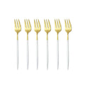 Axyaa Stainless Steel Mini Fork Set for Desserts and Salads