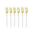 Axyaa Stainless Steel Mini Fork Set for Desserts and Salads