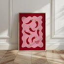 Axyaa Romantic Canvas Print: Pink & Red Valentine's Day Wall Art Poster