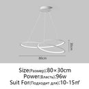 Axyaa Circular Chandelier Black/White Indoor Lighting Fixture