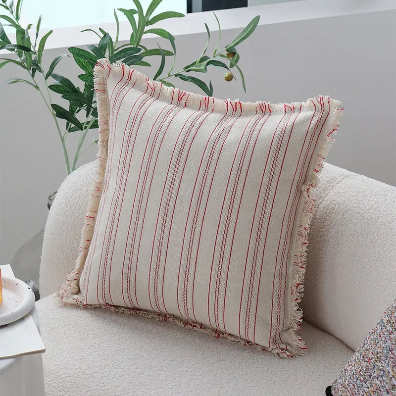 Boho Style Tassel Cushion Cover - Axyaa Retro Sofa Throw Pillowcase