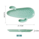 Axya Ceramic Cactus Seasoning Dishes, Creative Tableware Set, Snack Bowl, Fruit Plate