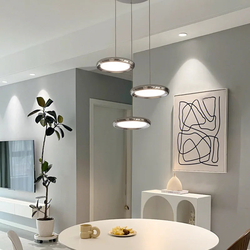 Axyaa Designer Circular Dining Pendant Chandelier with LED Light