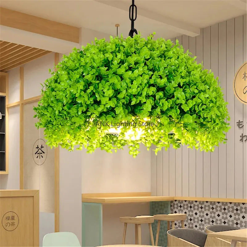 Axyaa Retro Loft Plant Chandelier for Corridor Bar Decor LED Light