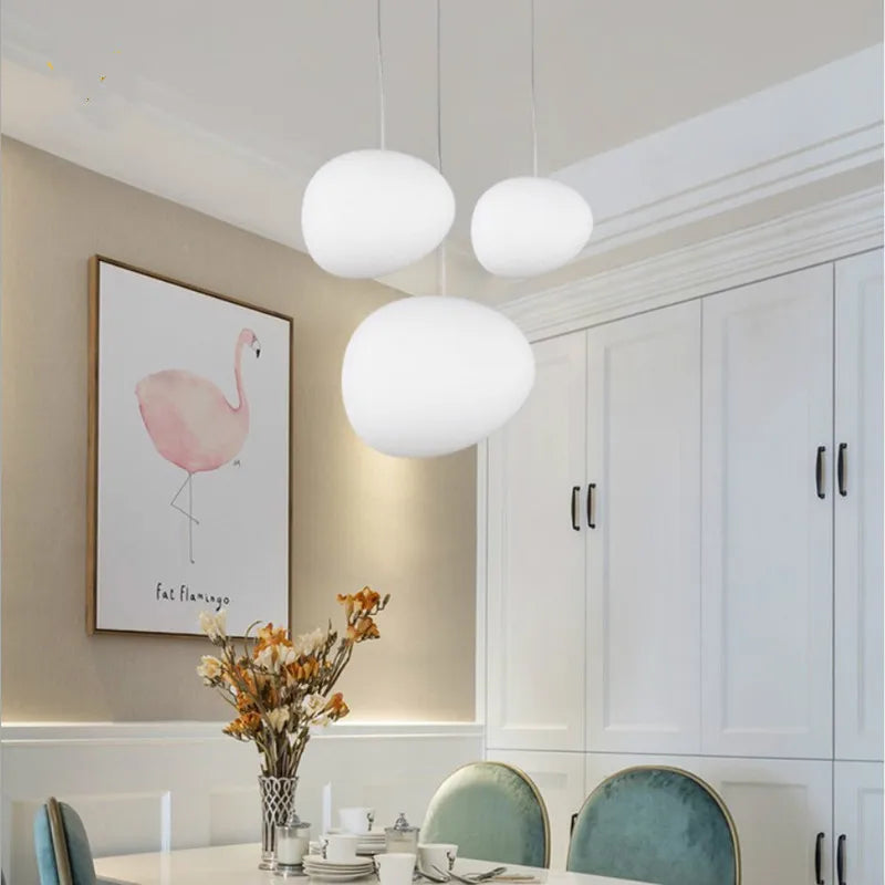 Axyaa Glass Ball LED Pendant Light for Modern Living Room, Bedroom, Kitchen, and Dining Area
