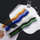 Axyaa Glass Straws - 5Pcs Colorful, Eco-Friendly Wavy Design for Juice & Cocktails