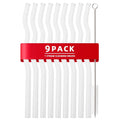 Axyaa Glass Wavy Straws Set - Eco-Friendly Reusable Colorful Drinking Straws