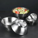 Axyaa Double-layer Insulated Stainless Steel Rice Bowl Multi-size Noodle Bowl
