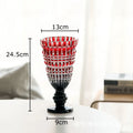 Axyaa Transparent Glass Vase Desk Decoration Goblet Shape for Hydroponics and Flower Arrangement