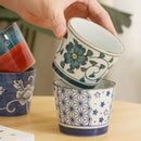 Axyaa Hand-painted Ceramic Coffee Mug, Wide Mouth Tea Cup, 200ML